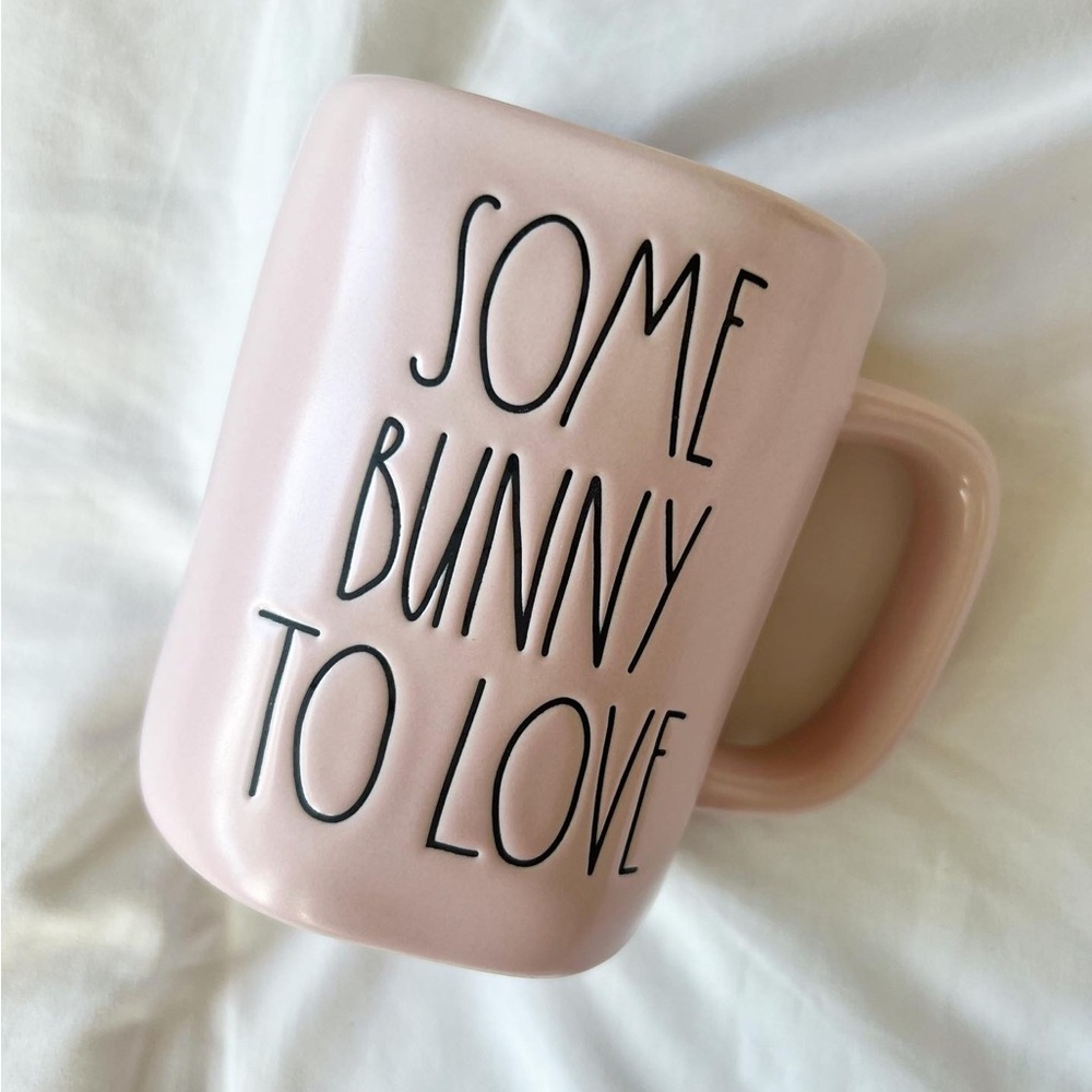 Rae Dunn pink Some Bunny To Love mug